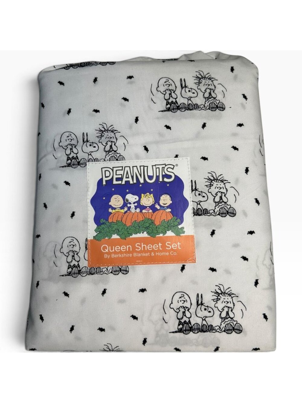 Peanuts Halloween Queen Sheet Set Berkshire Flat & Fitted Sheets + 2 Pillowcases